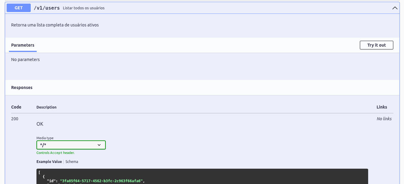 Requisição GET simples aberta